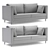 Convertible Sofa Lars Corona 7 3D model small image 4