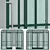 Modern Aluminium Door Model 351 3D model small image 3