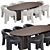 Modern Anise Dining Set Moon 3D model small image 1