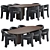 Modern Anise Dining Set Moon 3D model small image 3