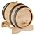 Wine Barrel in Wood 3D model small image 3