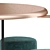 Burraco Puf Table Set 3D model small image 3