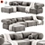 Stylish OFFO Modular Sofa Design 3D model small image 6