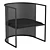 Bauhaus-Inspired Steel Easy Chair 3D model small image 1