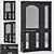 Sleek Aluminium Door Design 3D model small image 1