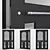 Sleek Aluminium Door Design 3D model small image 3