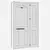 Sleek Aluminium Door Design 3D model small image 4