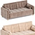 Brent Velvet Stone Sofa 3D model small image 3