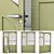 Corona Aluminium Door 355 Render 3D model small image 3