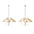 Kinsley Visual Comfort Chandelier Set 3D model small image 3