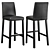 Elegant Bergmund Bar Stool 3D model small image 1