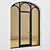 Corona Render Aluminium Door Model 3D model small image 2