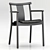 Traditional Wood Dining Armchair 3D model small image 1