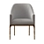 Sleek Slope Dining Armchair 3D model small image 4