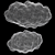 Metal Mesh Hanging Cloud Decoration 3D model small image 2