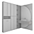 Bathroom Vanity Set with Mirror 3D model small image 2