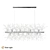Scandinavian Crystal Chandelier Chrome 3D model small image 1