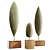 Modern Organic Sculpture Set 3D model small image 1