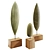 Modern Organic Sculpture Set 3D model small image 3