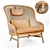 Luxury Rattan and Leather Armchair 3D model small image 8