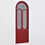 Corona-Rendered Aluminium Door Model 3D model small image 2