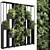 Metal Frame Vertical Garden Partition 3D model small image 1