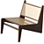 Kangaroo Caned Lounge Chair 3D model small image 1