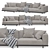 Arflex Claudine L Modern Sofa 3D model small image 2