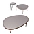 Elegant Metal and Stone Coffee Table 3D model small image 2