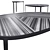 Elegant Metal and Stone Coffee Table 3D model small image 4