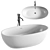 Antoniolupi REFLEX Oval Bath | Matte White 3D model small image 1