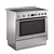 Induction Range 3D Model Kit 3D model small image 1