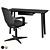 Modern Workspace Set Lisabo Odger 3D model small image 2