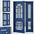 Sleek Aluminum Door Design 3D model small image 1