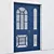 Sleek Aluminum Door Design 3D model small image 2