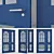 Sleek Aluminum Door Design 3D model small image 3