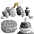 Contemporary Vases Set with Versatile Materials 3D model small image 8