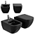 Duravit Happy D.2 Anthracite Toilet 3D model small image 1