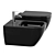 Duravit Happy D.2 Anthracite Toilet 3D model small image 3