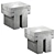 Elegant Cadore Marble Side Table 3D model small image 2