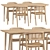 Modern Dining Set Gali & Archie 3D model small image 1