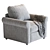 Plush Roll-Arm Chair in 2016 3D model small image 3