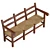 Pieve 4533 Wooden Small Sofa 3D model small image 5