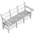 Pieve 4533 Wooden Small Sofa 3D model small image 6
