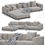 Elegant Arflex Claudine L Sofa 3D model small image 5