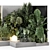 Lush Bush and Tree Set 3D model small image 3