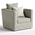 Elegant ELLA Lounge Chair 3D model small image 1