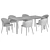 Modern Dining Set Ornella & Skin 3D model small image 5