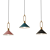 Elegant Gold LED Pendant Hook 3D model small image 1