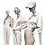 Juno Female Sports Mannequin Set 3D model small image 3